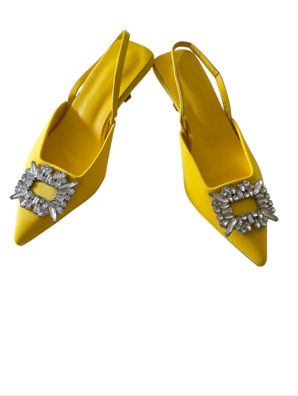 Shein Women's Pointed Toe Heel Yellow With Rhinestone Size 39